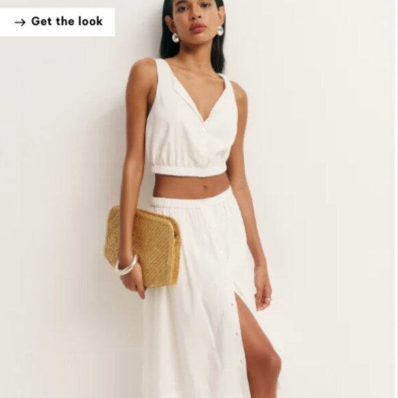 Reformation Naya Two Piece White Size 0 XS NWT - Picture 2 of 5